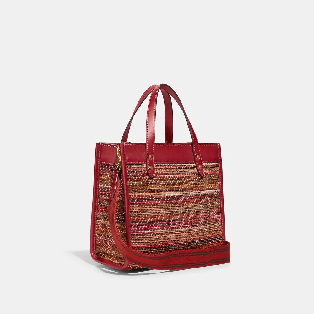 NWT Coach Field Tote 22 In Upwoven Leather - Picture 2 of 7